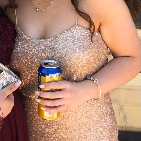 Rose Gold Long Dress - Picture 7 of 7